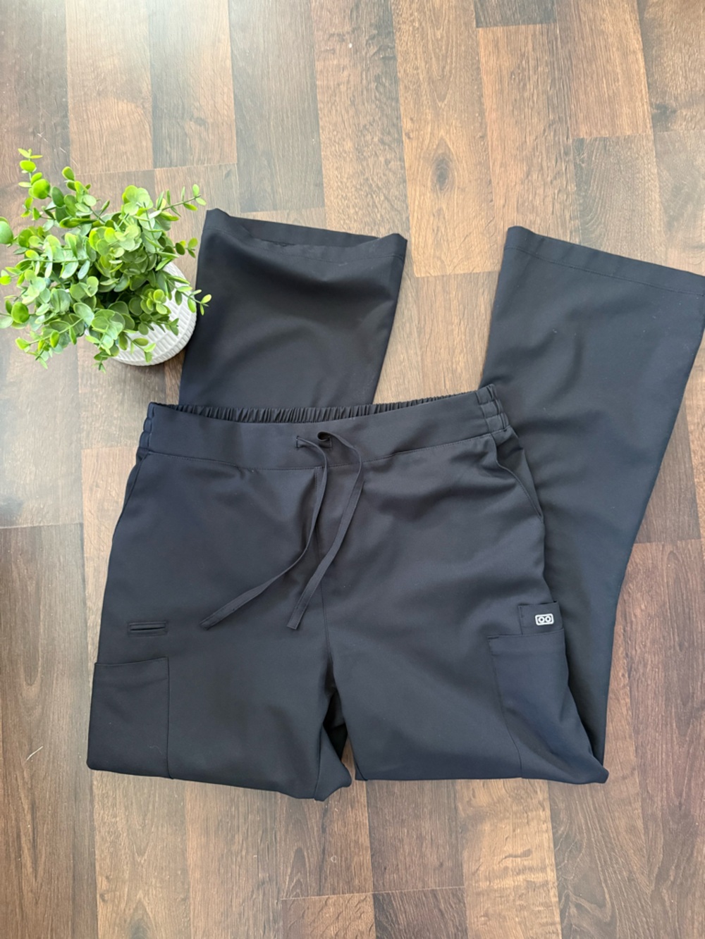 Parkley Black Scrub Pants